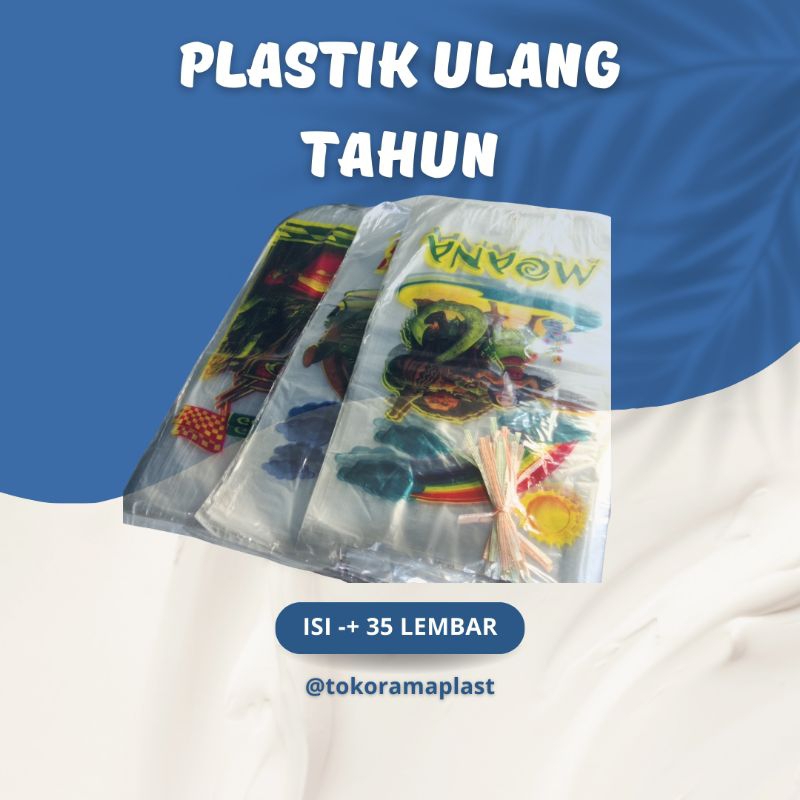 

Plastik Snack Ulang Tahun tipis isi +-35 sudah plus tali