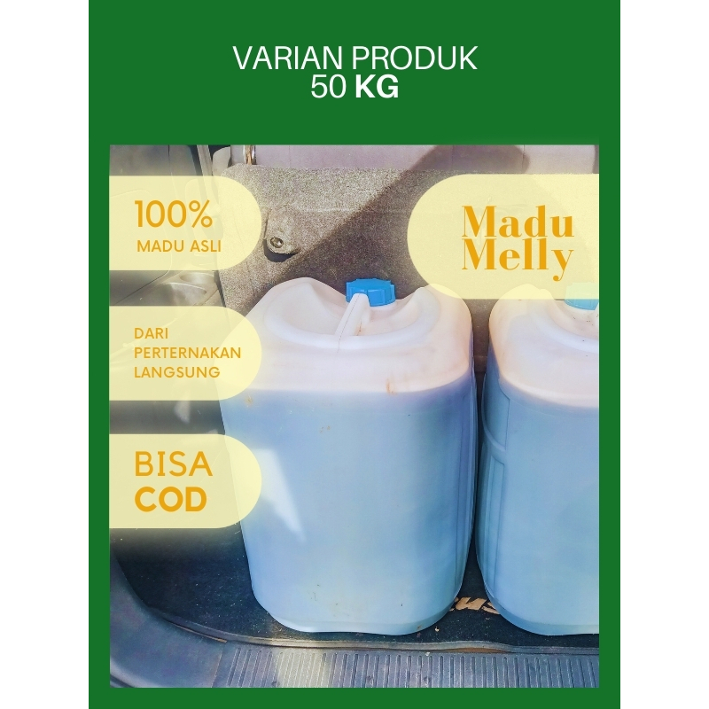 

[ Madu Asli ] Natural Pure Raw Honey Nektar Madu Akasia Carpa by Madu Melly - 50 Kg