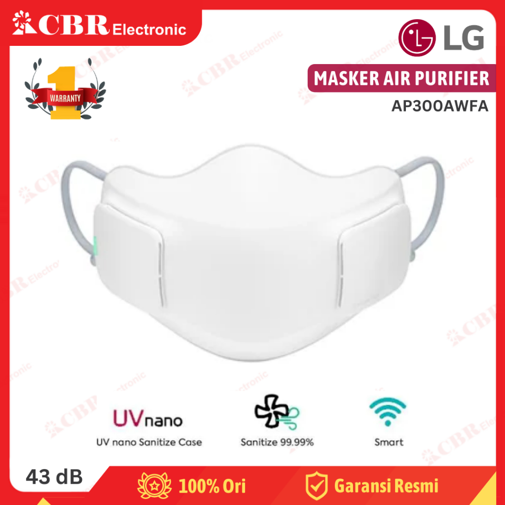 Masker Air Purifier LG AP300AWFA (White)
