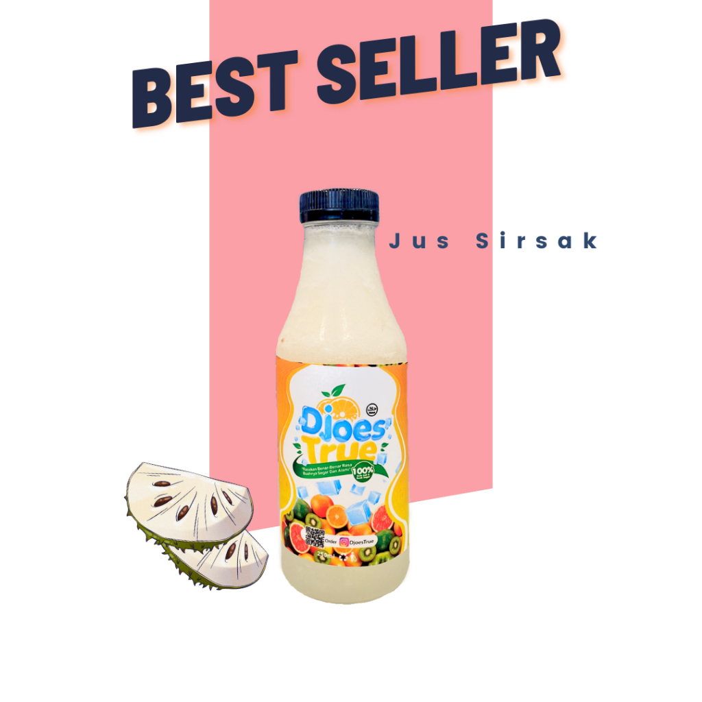 

Djoestrue Jus Sirsak buah asli 250ml