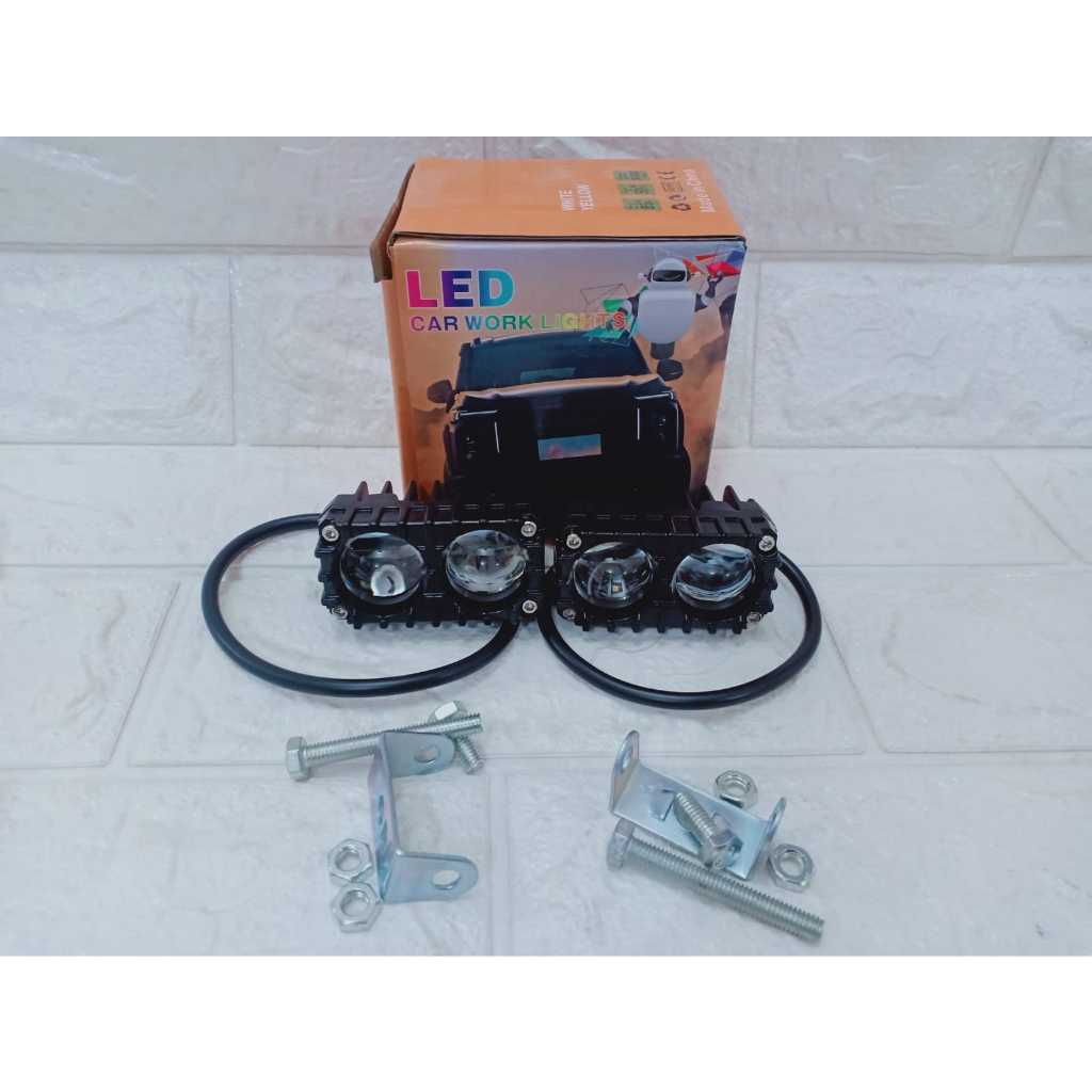 Lampu Grill Projektor Mini Laser 2 Mata Work