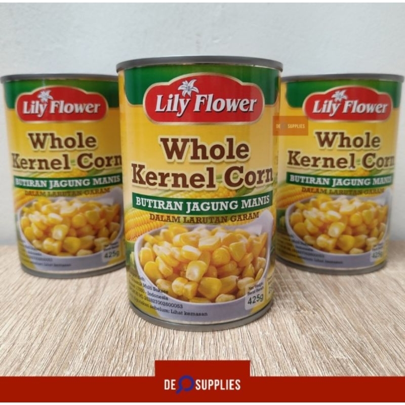 

Lily Flower Whole Kernel Corn 425gr - Jagung Manis Utuh Jagung Kaleng