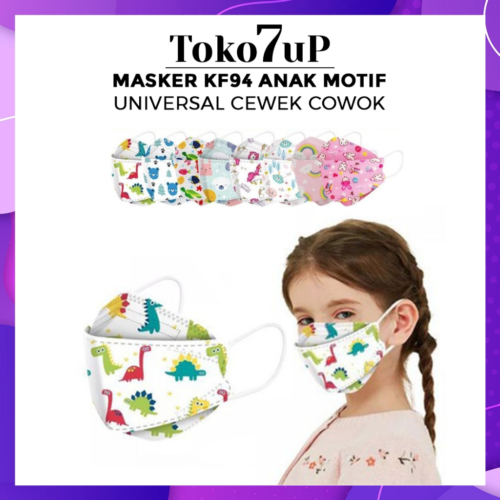MASKER KF94 ANAK MOTIF UNIVERSAL CEWEK COWOK