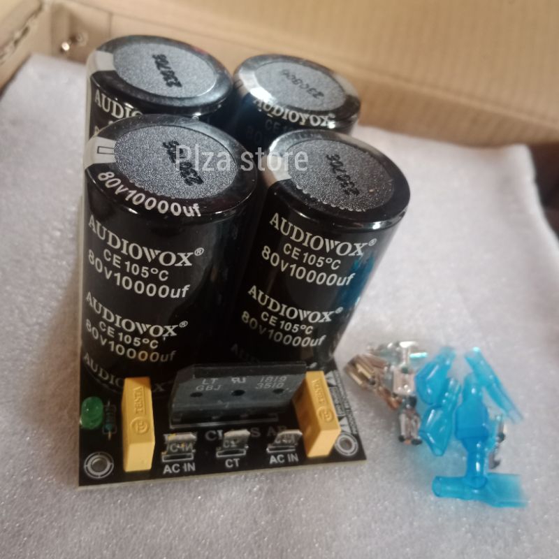 PSU isi 4 Elco 80volt 10000uf Audiovox Hitam original isi full PSU class AB isi 4 elko 80volt 10000u