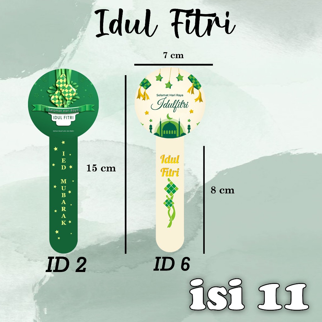 

(ISI 11) Stiker Idul Fitri Belt Sabuk Label Toples Hampers Lebaran FREE CUTTING 7x15 cm