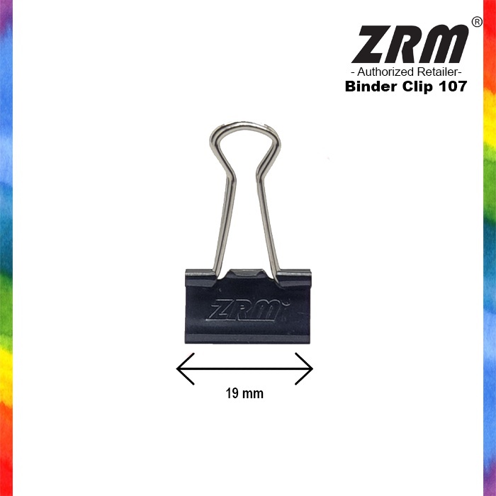 

ZRM Binder clip kertas no. 107 / Binder clip kertas ukuran 19 mm murah