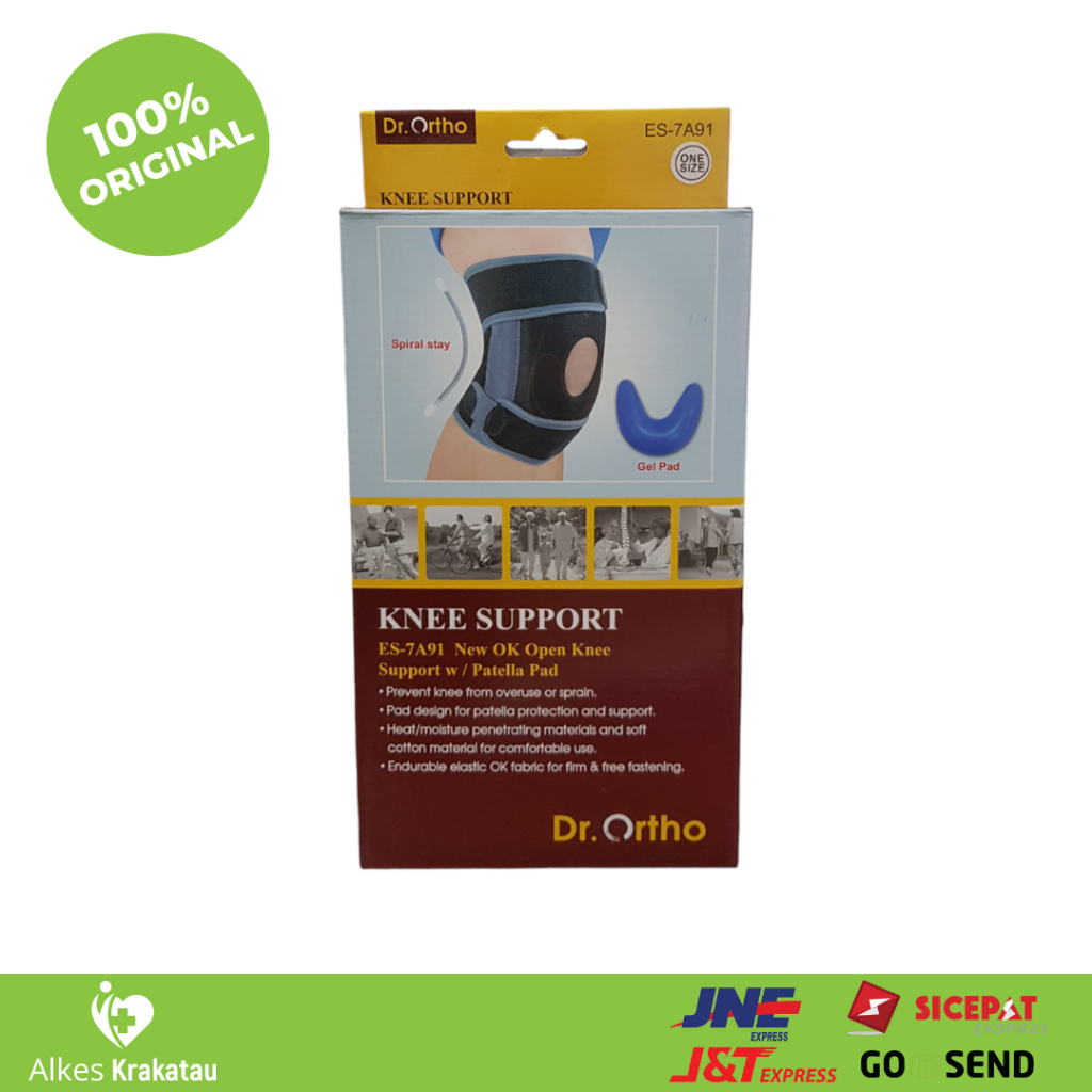 Knee Support Dr Ortho ES-7A91 / Deker Lutut / Dekker Kaki