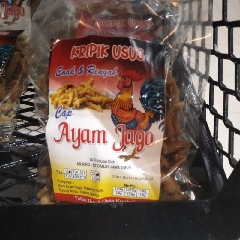 kripik usus cap ayam jago 1kg