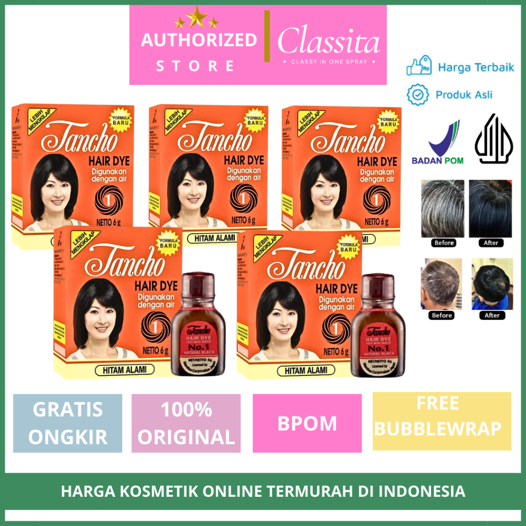 𝐂𝐋𝐀𝐒𝐒𝐈𝐓𝐀.𝐈𝐃 - Tancho Semir Rambut | Semir Rambut Hitam | Tancho | Tancho Semir Rambut Natural Black 