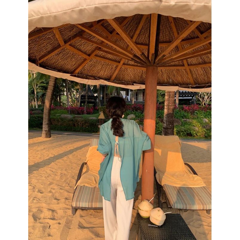 baju kemeja wanita model fashion korea premium big size jumbo keren - baju kemeja wanita pantai sexy