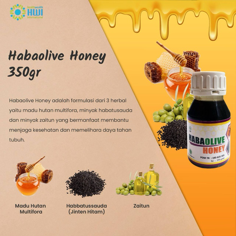 

Habaolive Honey HWI Madu Kesehatan dari 3 Herbal - 350 gr