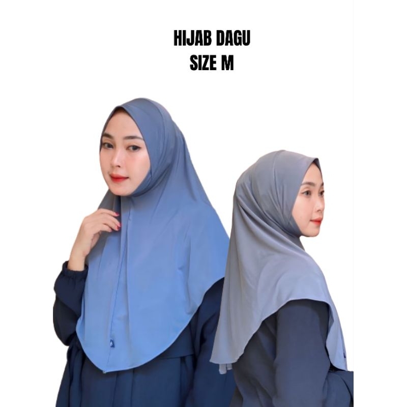 Hijab Jilbab Dagu Malay Size M | Bergo Sport Dagu Malaysia Jersey Size M