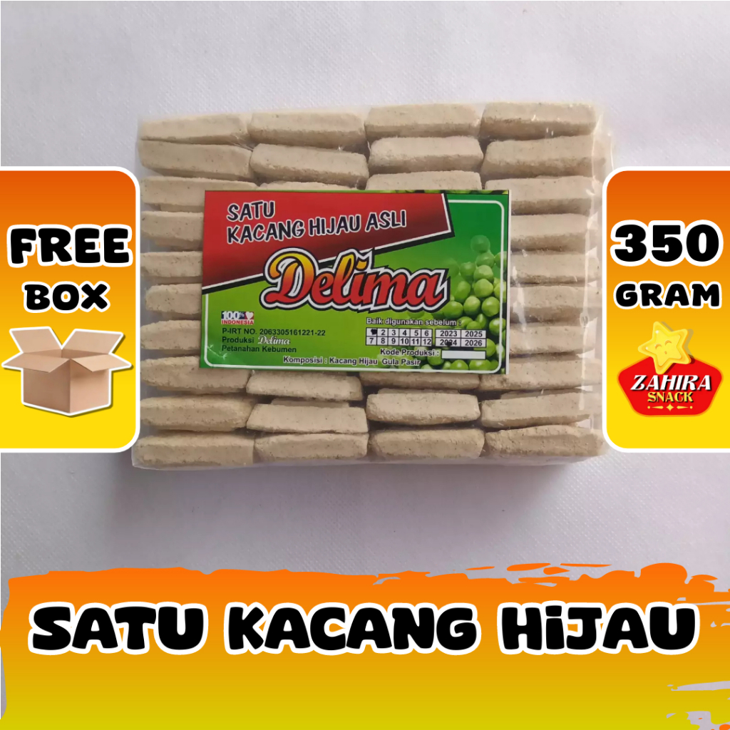 

Kue Satu Kacang Hijau Asli Makanan Tradisional Lebaran Khas Kebumen 350gram