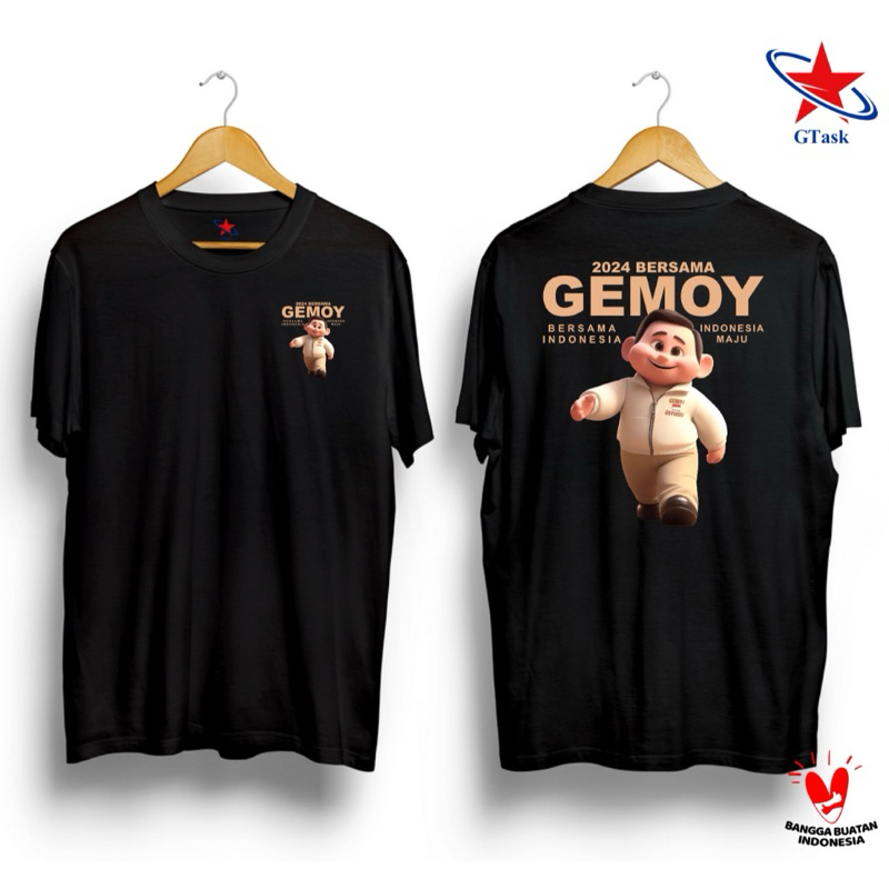 Kaos CAPRES 2024 Prabowo Gemoy / Baju Calon Presiden 2024 Prabowo Gemoy