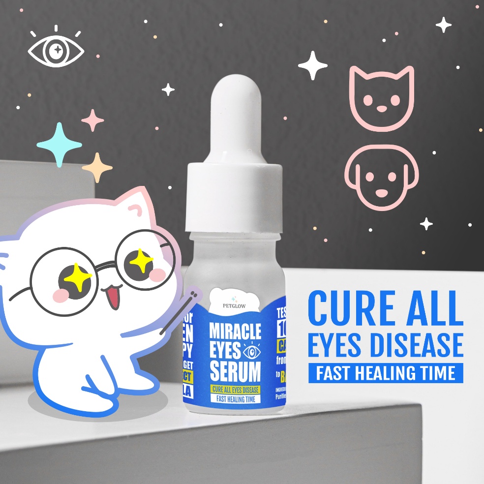 Clearance salew3W7i Petglow Miracle Crystal Eyes Serum Obat Tetes Mata Kucing Belekan Iritasi Pember