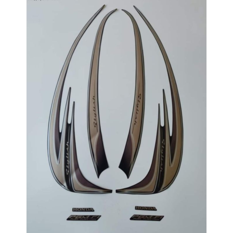 (BISA COD ) STRIPINH LIS STICKER STIKER BODY MOTOR STANDAR ORI HONDA SCOOPY STYLISH 2014 HITAM KUAKI