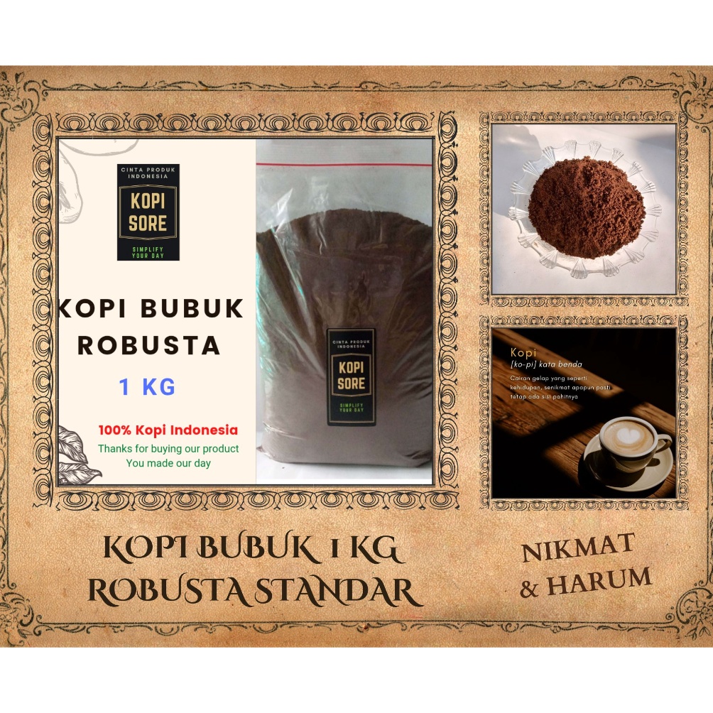 

D57 Kopi Bubuk Robusta 1 Kg Harga Terjangkau Harum Nikmat Banyak Dicari