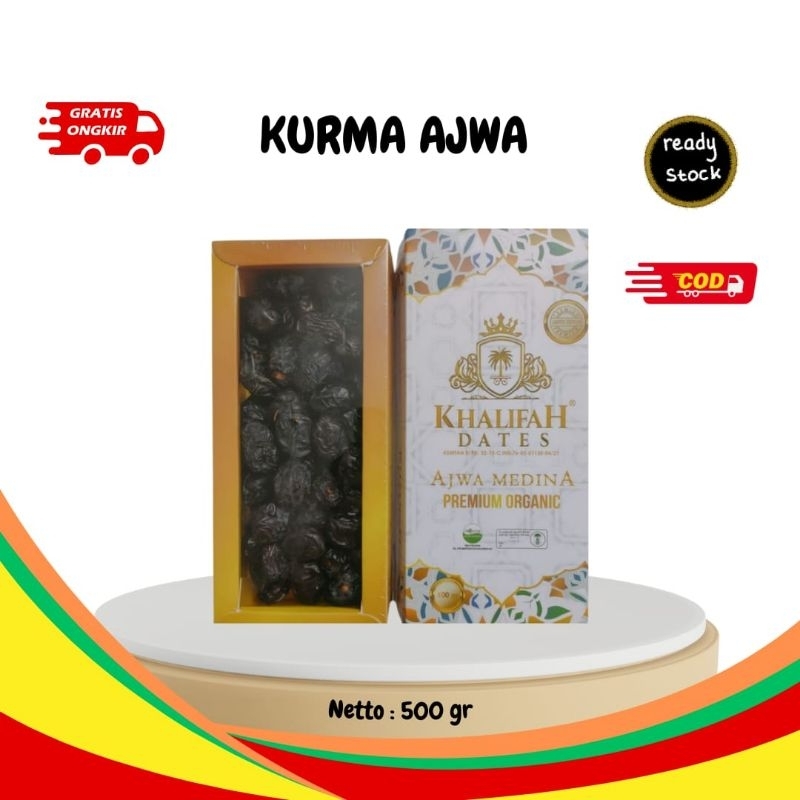 

kurma ajwa madina kurma khalifah date premium 500 gr original