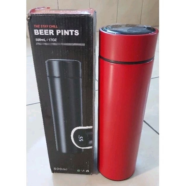 SMART CUP Botol Termos Air Stainless LED indikator suhu panas dingin 500 ml