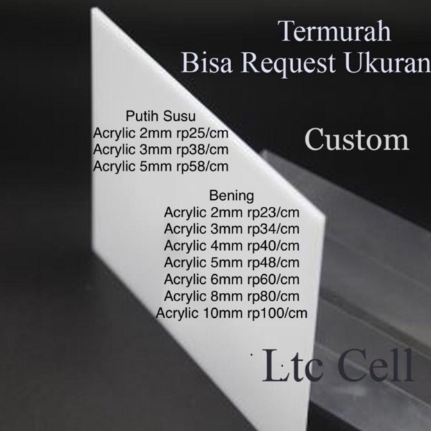 

D18 Acrylic susu 2mm A4 size 21x3Cm Akrilik Putih Susu Potong Laser 274