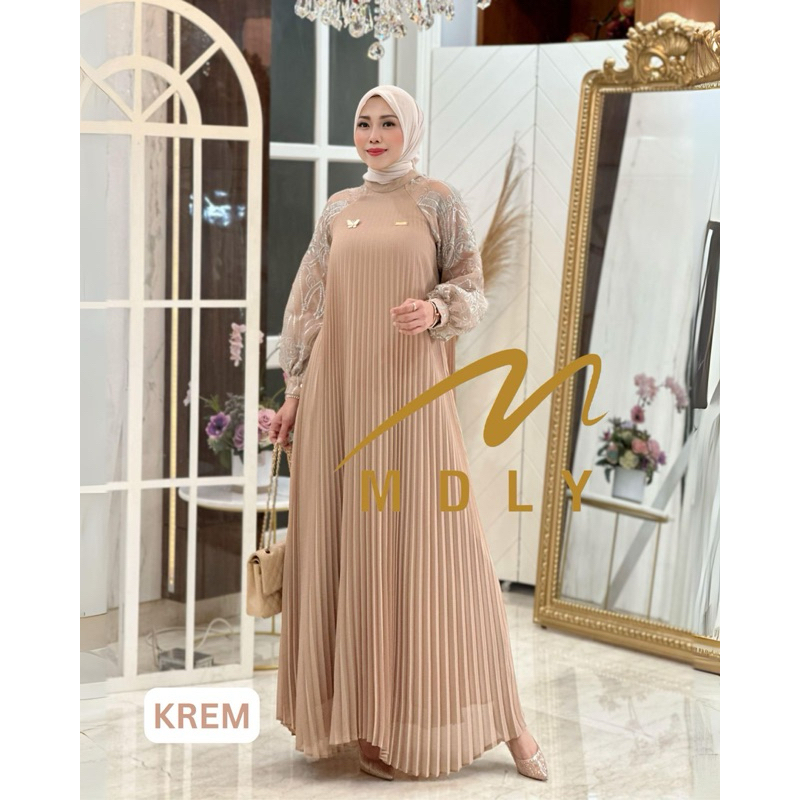 Baju Fashion Yamaza Monogram Maura Samara Dress by MDLY Premium Original