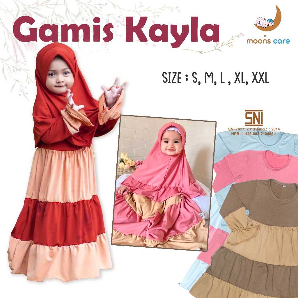 Gamis Renda kayla Anak Polos Busana Gamis Muslim Anak Bayi Perempuan Gamis anak murah gamis renda bu