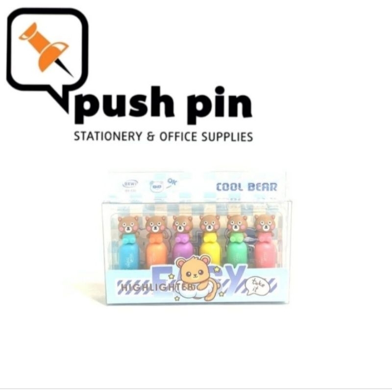 

Highlighter Fancy Cool Bear / Pendanda Tulisan Isi 6 BX-535