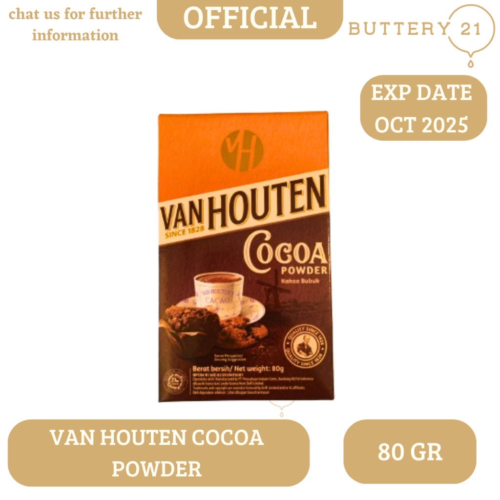 

VAN HOUTEN VANHOUTEN COCOA POWDER 80 GR/COKELAT BUBUK 80 GR