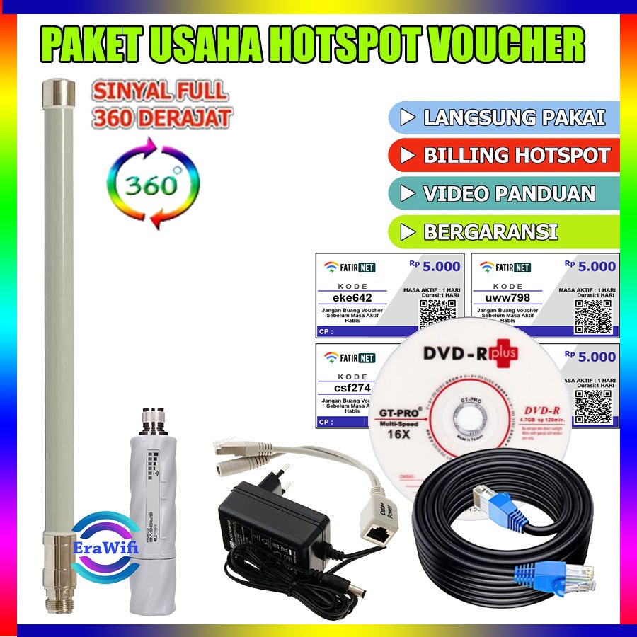 Paket Usaha Wifi Hotspot Full Setting Sistem Voucher Siap Pakai 360 Derajat 100 User | Hotspot Rumah