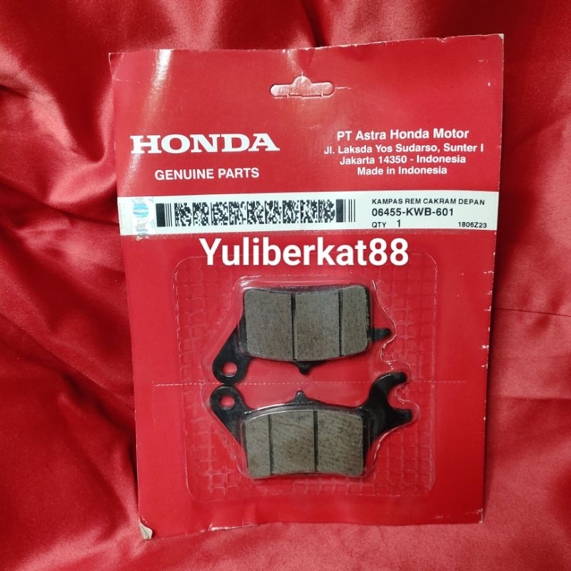 Kampas Rem Depan /Dispad KWB Blade Supra x125 f1 Original Geniun Parts