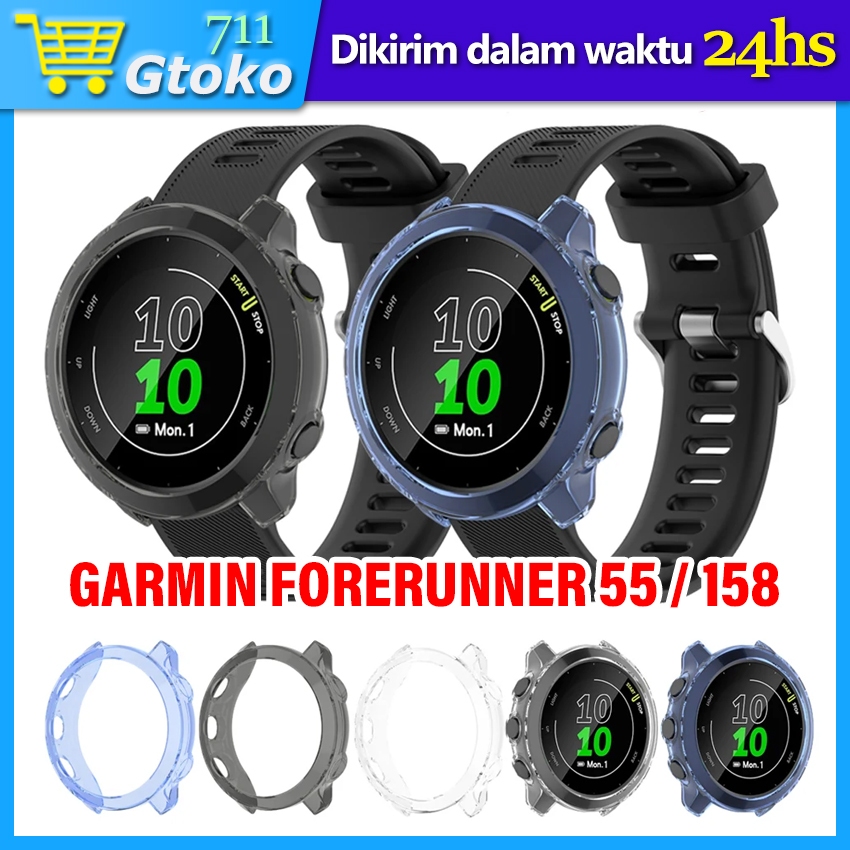Silikon Case Pelindung Garmin Forerunner 55 Bumper TPU Soft Case Casing Garmin Forerunner 158