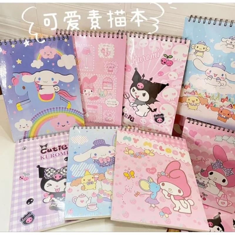 

Lovely- Buku gambar cinnamoroll kuromi sanrio lotso size A4