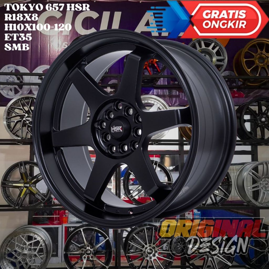Velg Mobil Ring 18 Te37 HSR TOKYO R18 UNTUK WISH , ALTS , BMW , SIENTA
