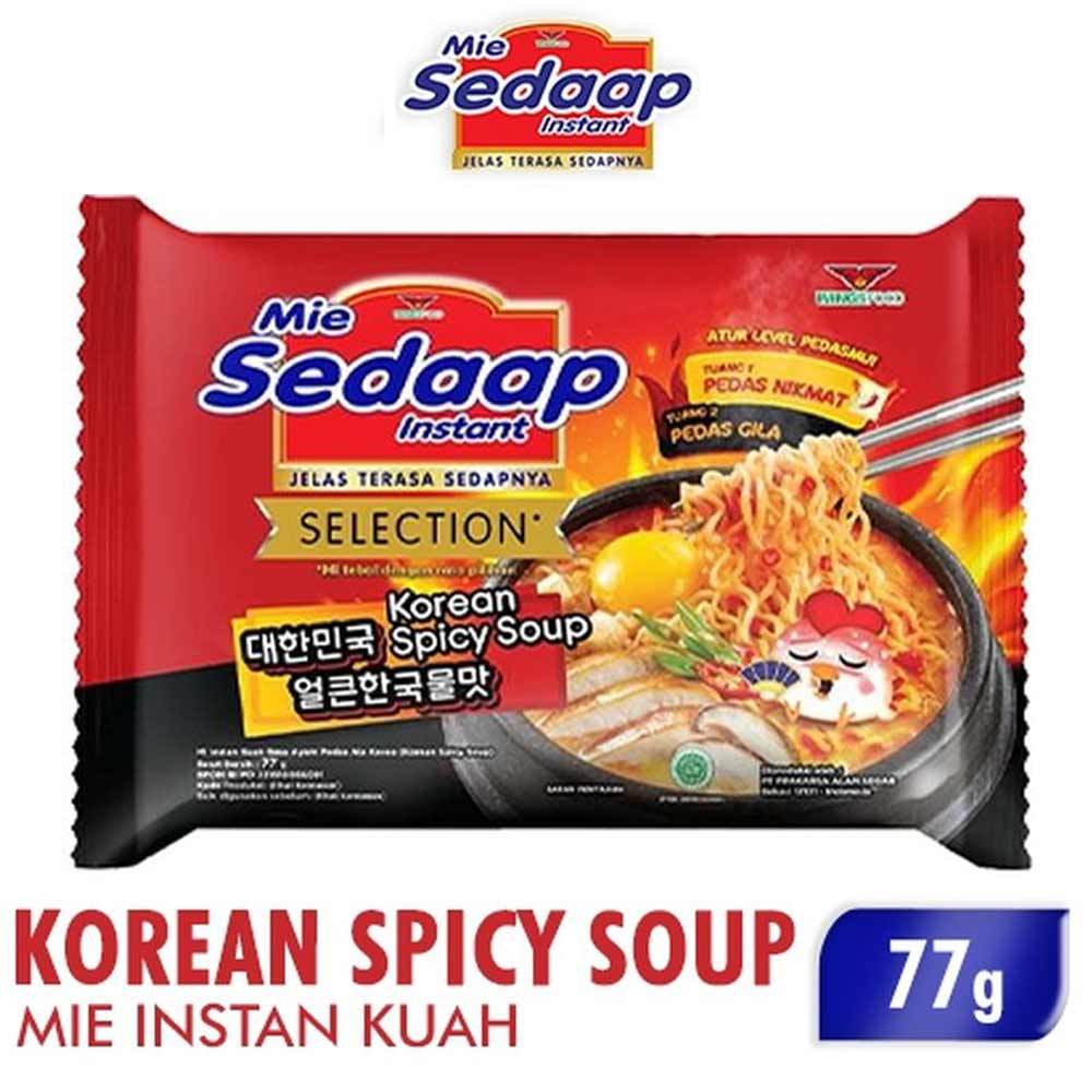 

Mie Sedaap Selection Korean Spicy Soup Kuah Kemasan 75 gram