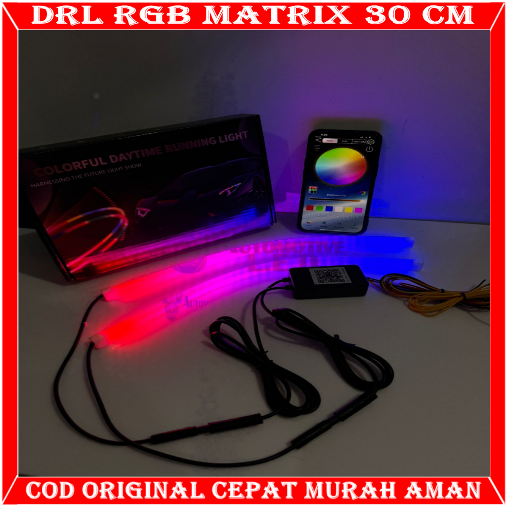 ORIGINAL DRL RGB MATRIX 30CM UNIVERSAL ALIS 30 CM RGB KUALITAS PREMIUM