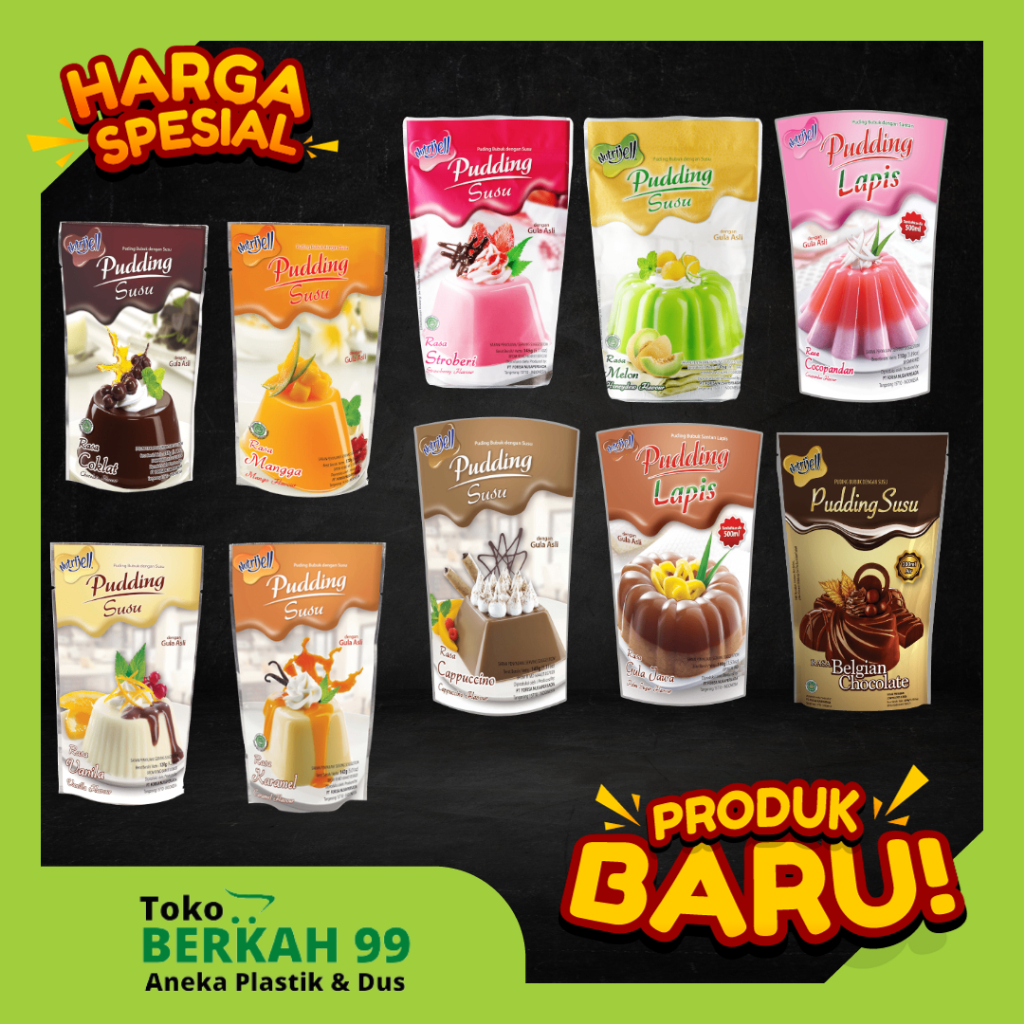 

TERMURAH PUDING SUSU Nutrijell puding bubuk praktis berbagai varian rasa