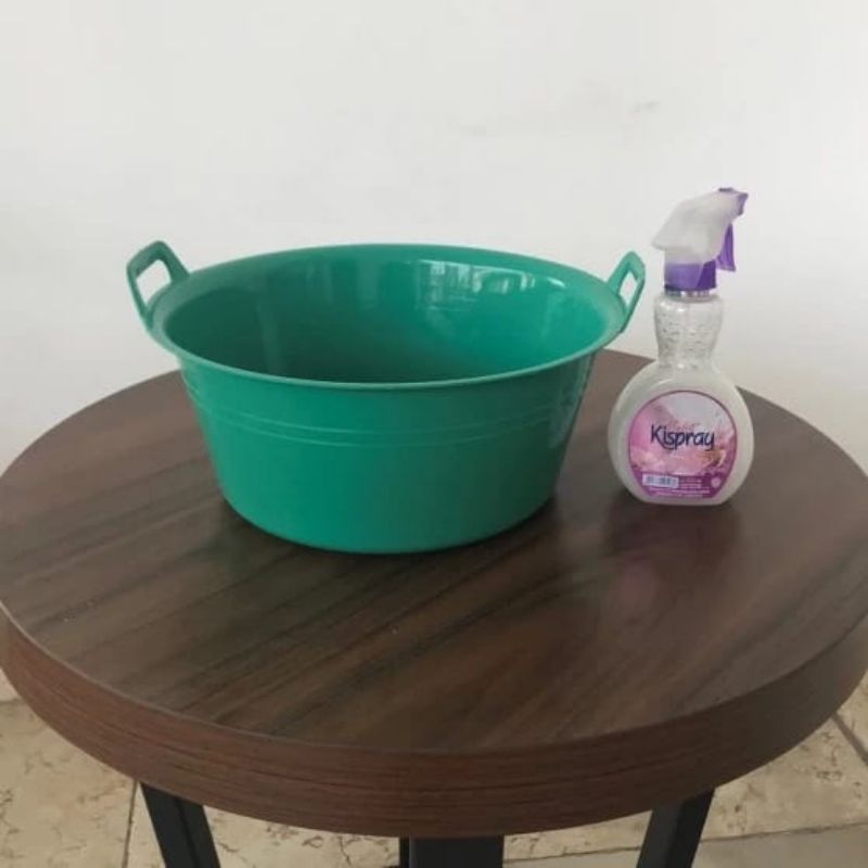 EMBER BAK HIJAU KUPING KARET/BAK KARET KUPING 18/BASKOM CUCI JUMBO/EMBER KARET