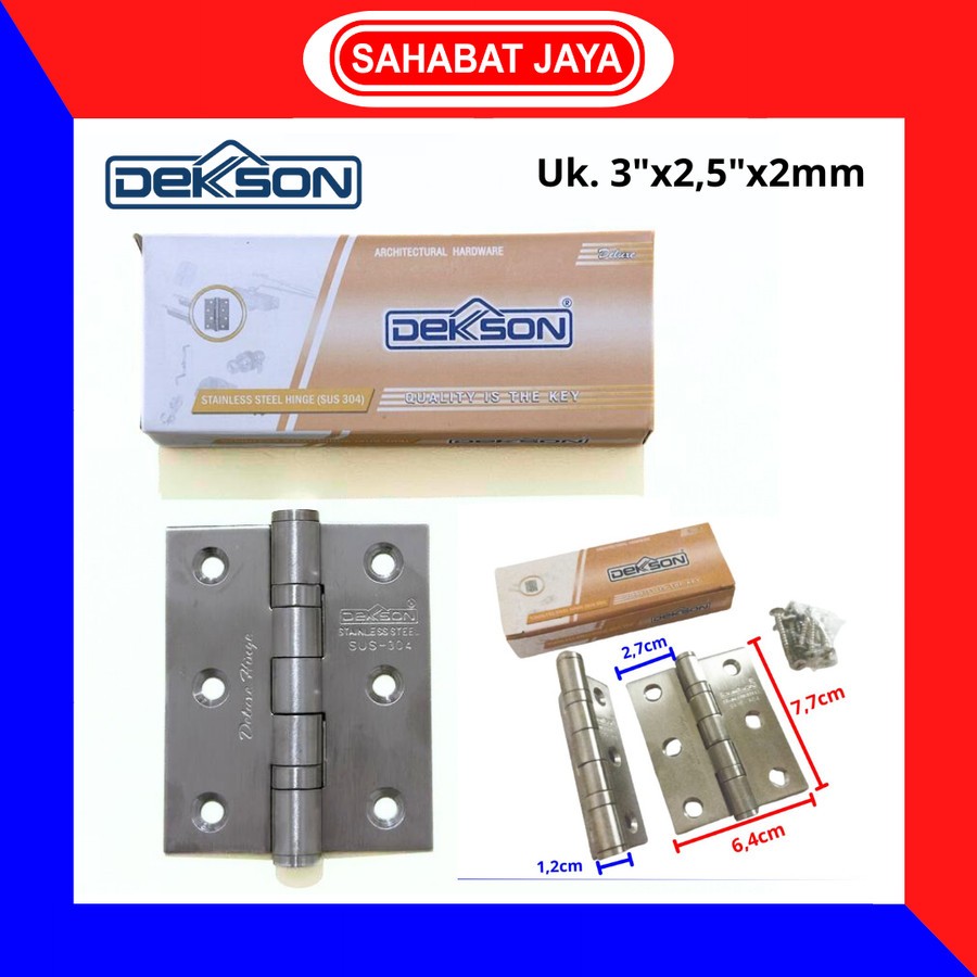 Engsel Pintu Jendela Dekkson Dekson 3" Inch Stainless