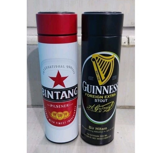 Tumbler Botol Minum 500mL Bintang & Guinness (LED Display)