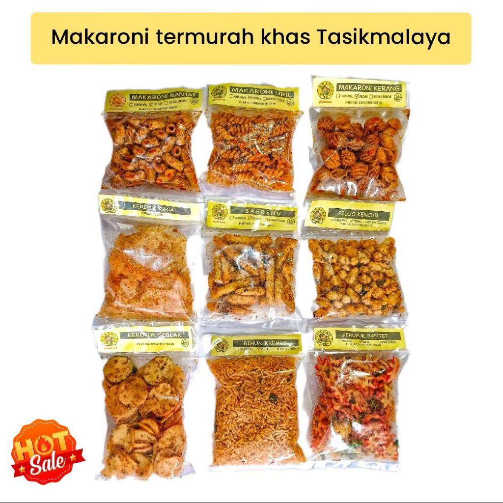 

MIX Makaroni Bantet khas Tasikmalaya Cemilan CAMPUR 70gr