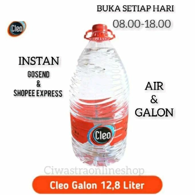

CLEO GALON 12.8 LITER PLUS ISI / AIR MINERAL CLEO 12.8 LITER / AIR MINUM CLEO