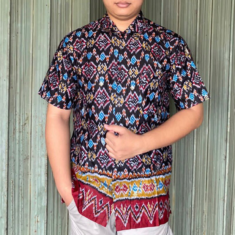kemeja pria endek bali prade