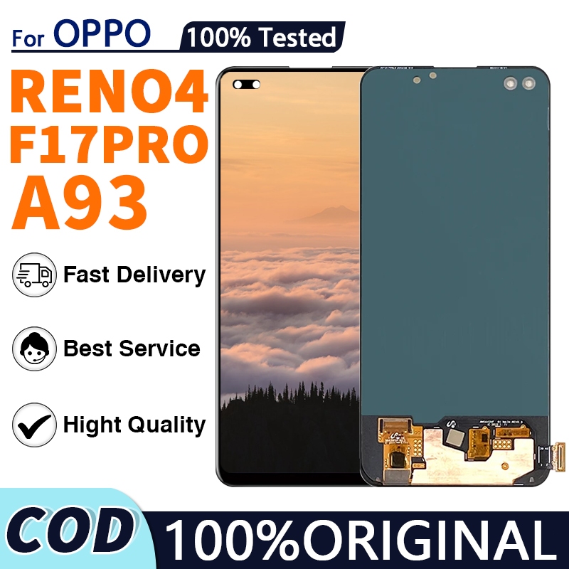 【ORIGINAL 100%】LCD for OPPO RENO4-4G/5G F17PRO A93-4G FULL SET TOUCHSCREEN ORI HD ORIGINAL 100%