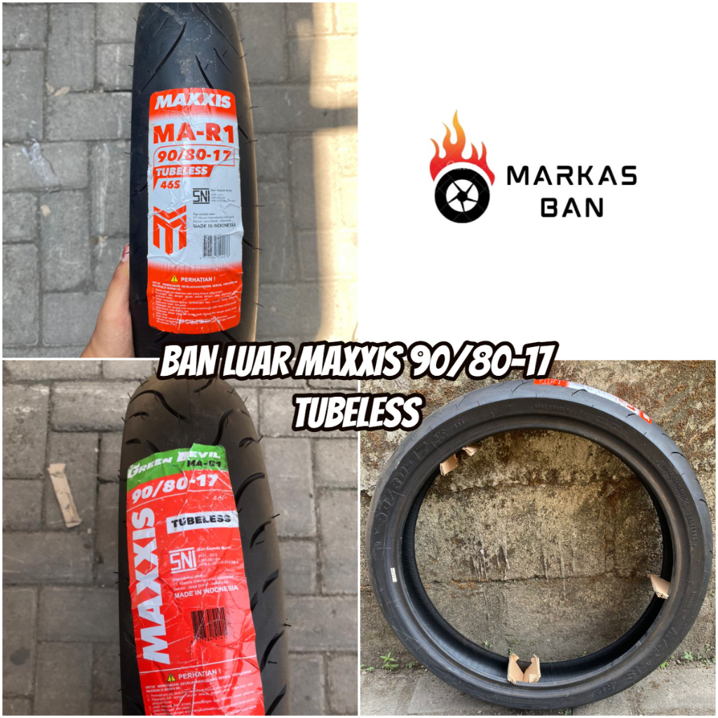 BAN LUAR MAXXIS BAN BEBEK 90/80-17 TUBELESS || BAN LUAR DEPAN BELAKANG MAXXIS 90/80-17 TUBLESS
