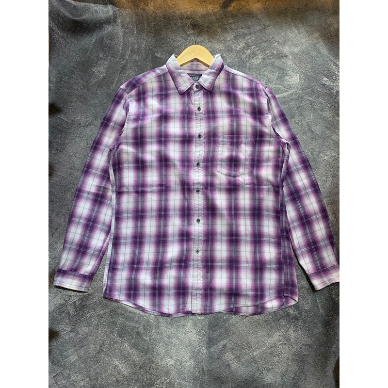 kemeja Flannel pria Uniqlo original