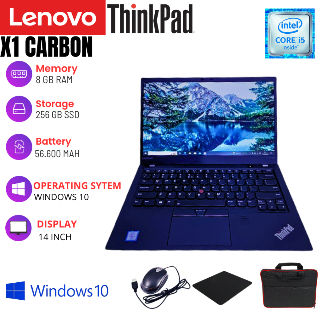LAPTOP THINKPAD X1 CARBON/X1 TABLET G2/X1 TABLET GEN 3 SECOND GARANSI 100%