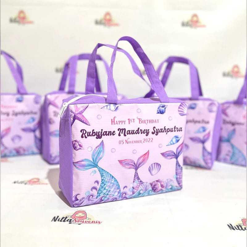 

tas ultah anak sleting goodiebag souvenir ulang tahun anak custom gambar