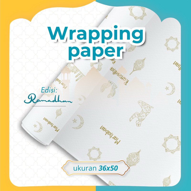 

(36x50) Eid Series Wrapping Paper / Kertas packing Dorslag Motif Idul Fitri / kertas Hampers kado bungkus baju