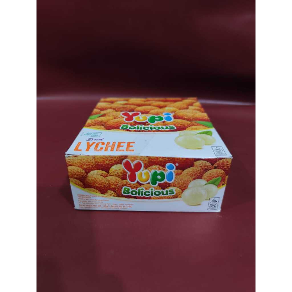 

Yupi Bolicious Sweet Lychee 6g - Permen Bolicious Yupi Lychee Per Box