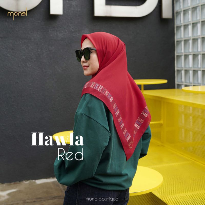 Monel - Hijab / Kerudung Segi empat - Hawla